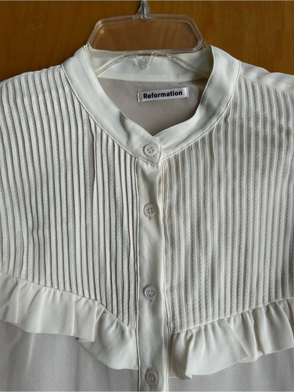 Reformation Charly Blouse, Size L - Picture 3 of 7